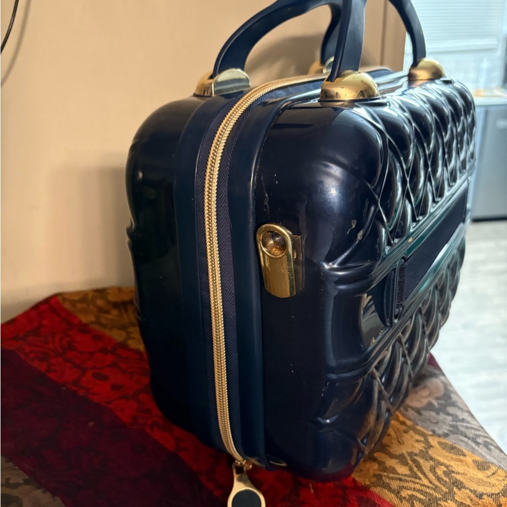 NAVY BLUE MARCY MCKENNA THE JET‎ SETTER COLLECTION BEAUTY CASE - Picture 11 of 11